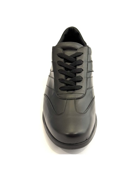 Scarpe casual uomo articolo ARMU1 pelle nera suola gomma nera